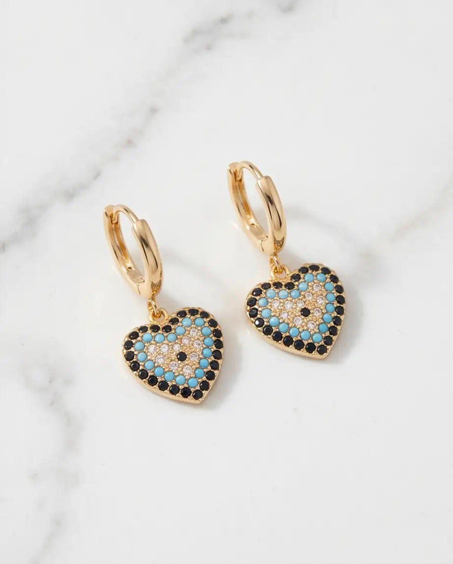 Evil eye earring