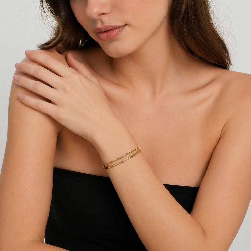 Herringbone Layered bracelet