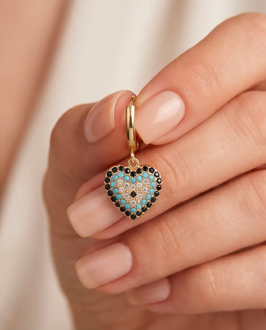 Evil eye earring