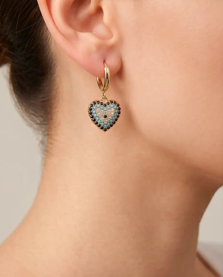 Evil eye earring
