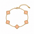 Pink clover bracelet
