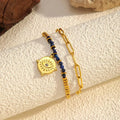 Evil Eye Blue Agate Bracelet