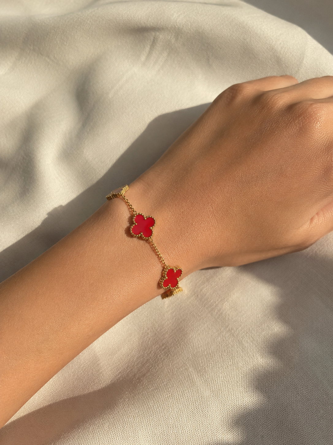 Red clover bracelet