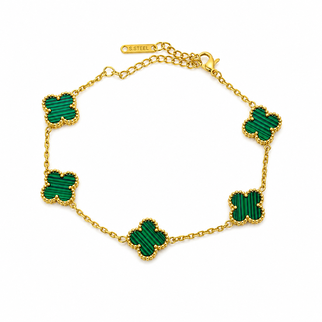 Green clover bracelet