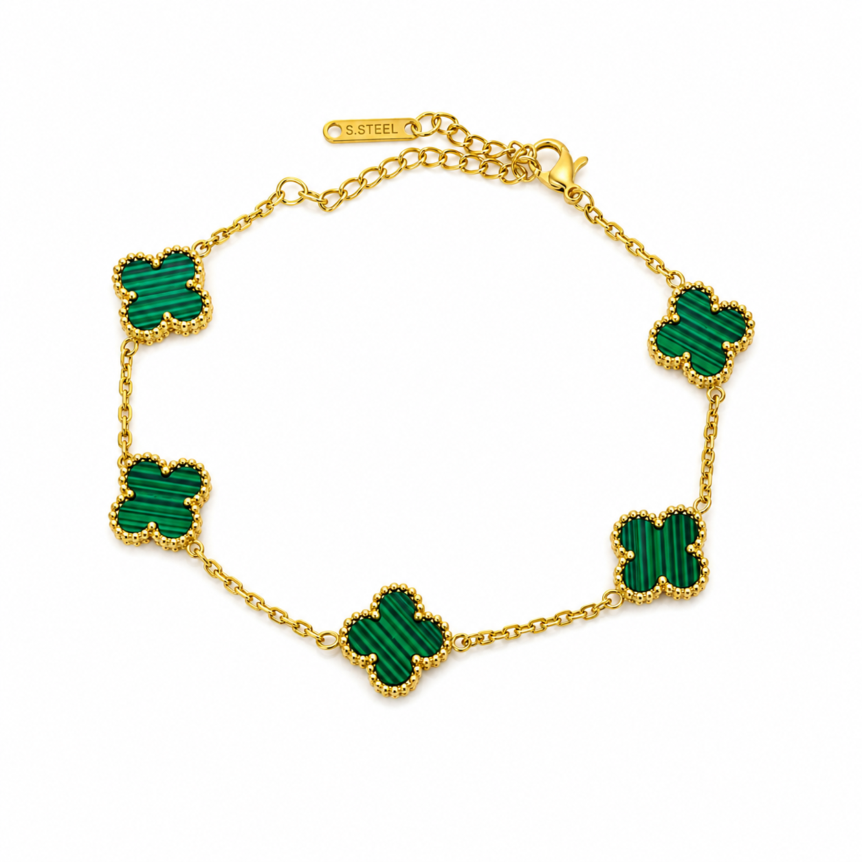 Green clover bracelet
