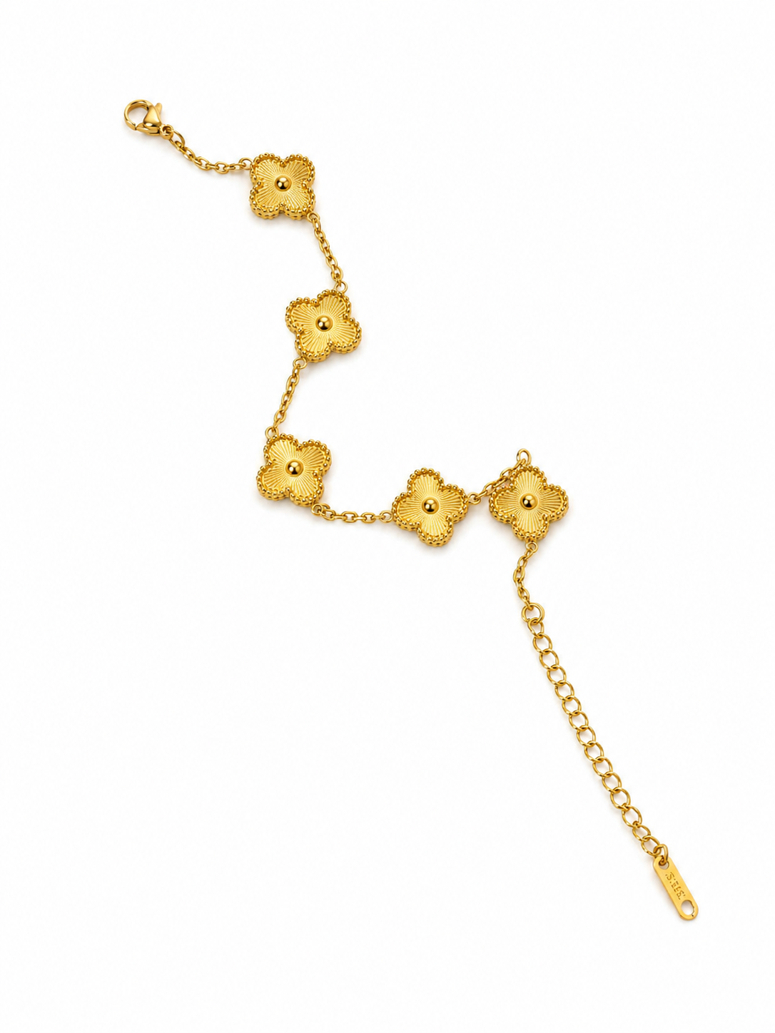 Gold clover bracelet