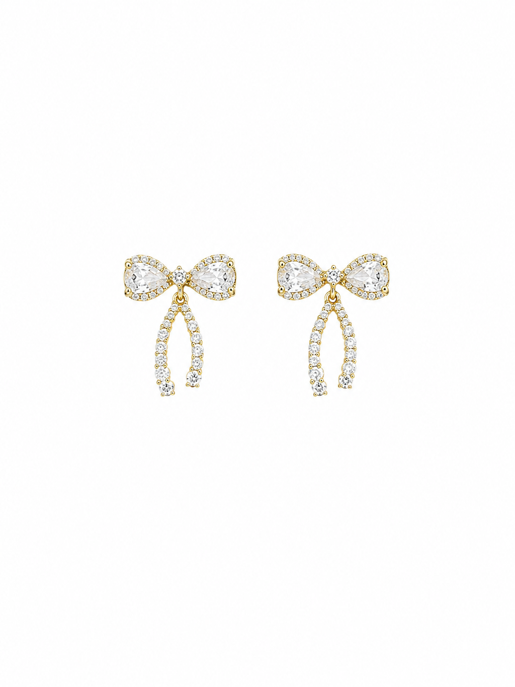 Crystal bow earring