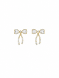 Crystal bow earring