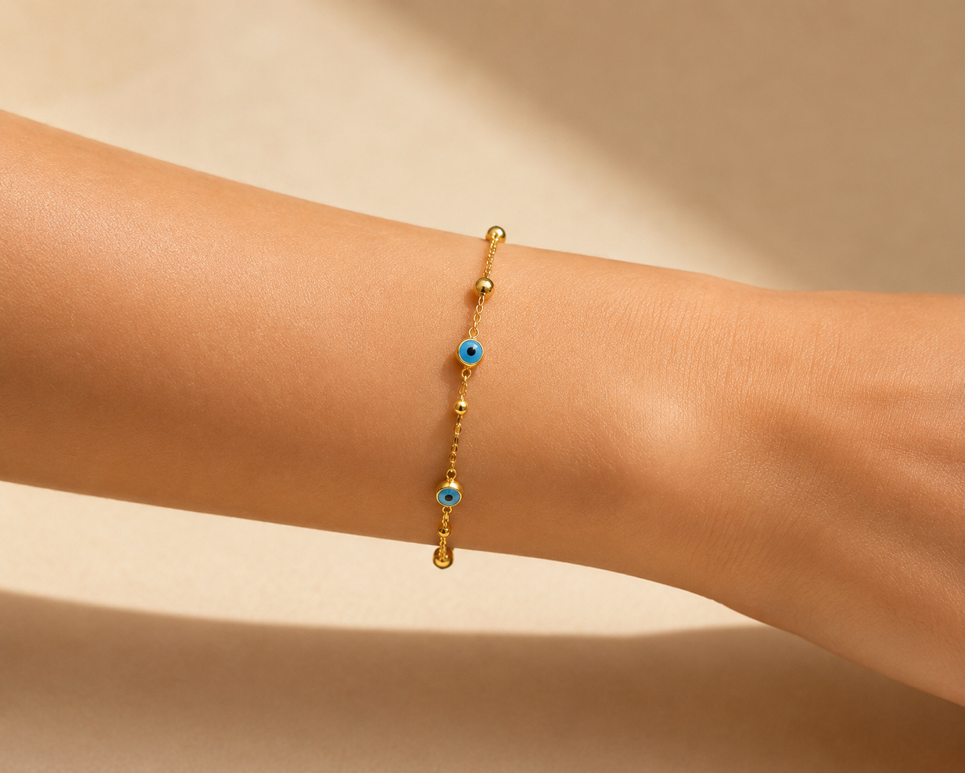 Blue evil eye bracelet
