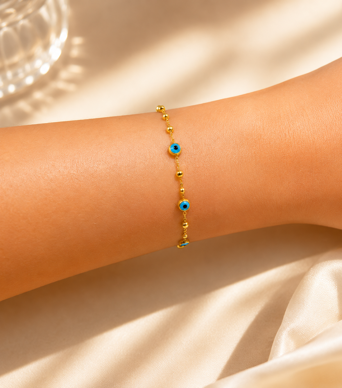 Blue evil eye bracelet