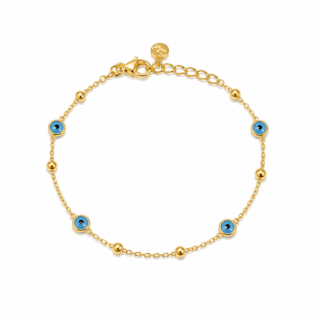 Blue evil eye bracelet