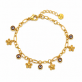 Brown evil eye charm bracelet
