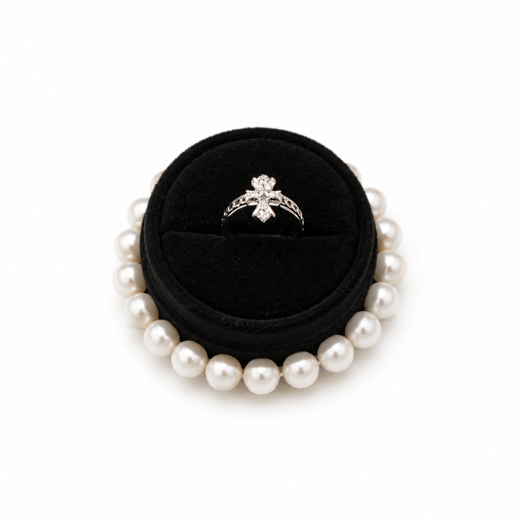 Celeste cross ring