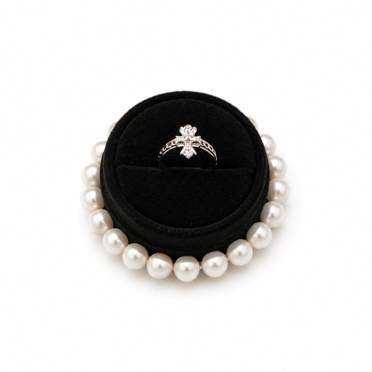 Celeste cross ring
