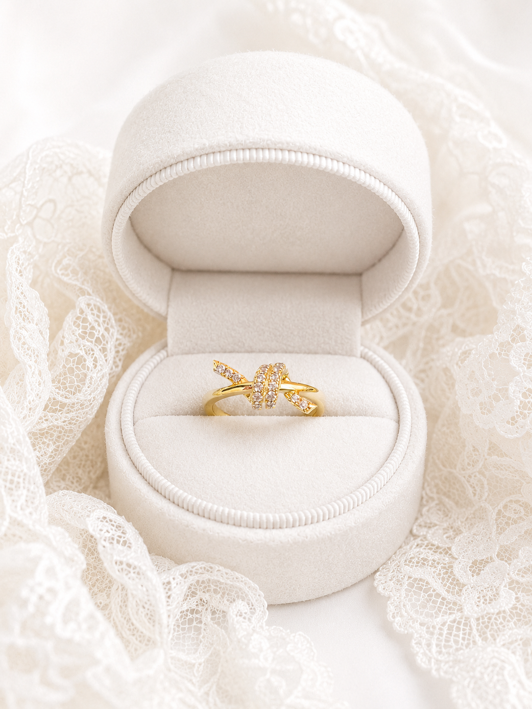 Twisted luxe open ring