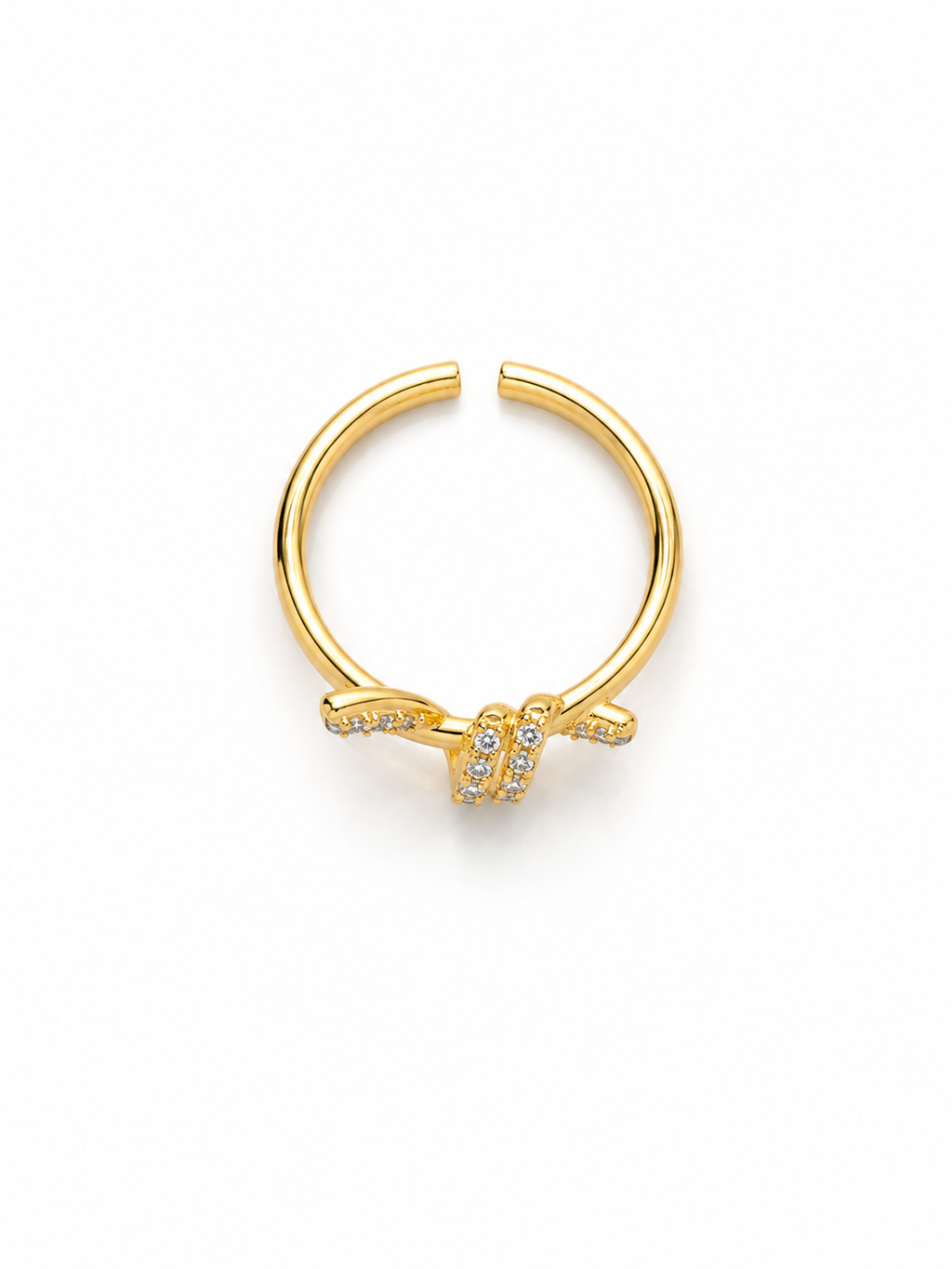 Twisted luxe open ring