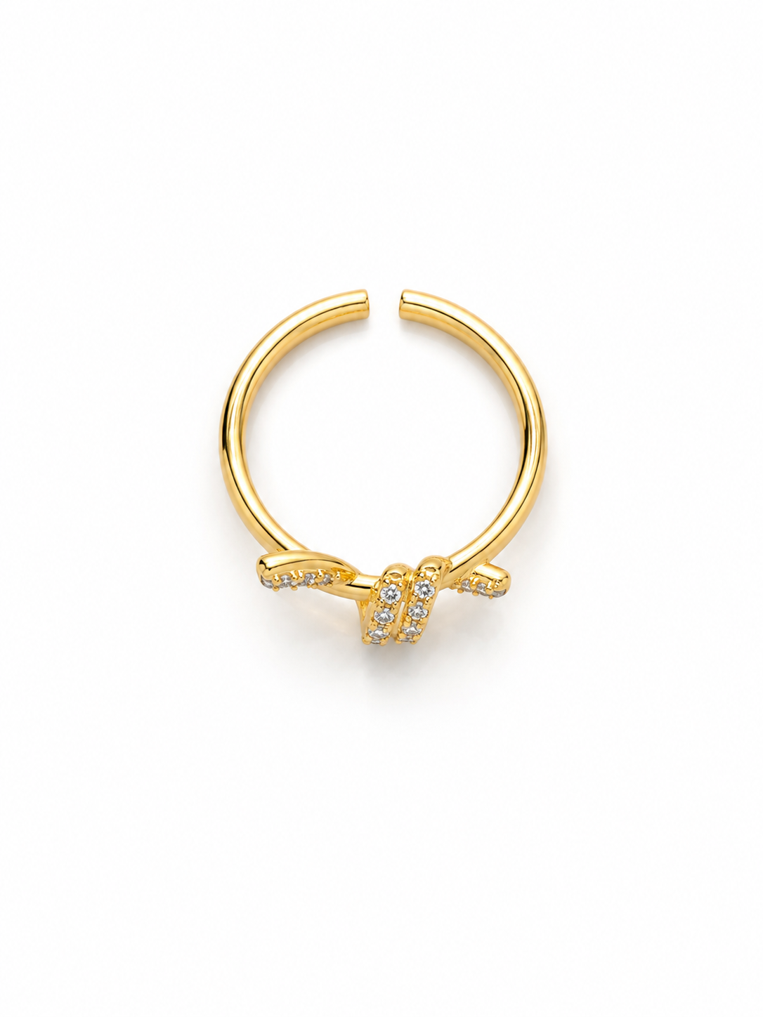 Twisted luxe open ring