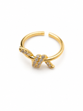Twisted luxe open ring